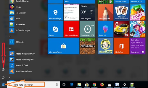find setting icon in windows 10>

 <p><b>Step 2-</b> In this step, you can stop or off update the Windows 10 update. Now you have to click on Update and Security. (Windows Update and Recovery)</p> 
<img class=