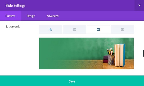 manage divi slider module setting