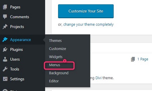 create new primary menu in wordpress