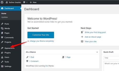 create wordpress website menu