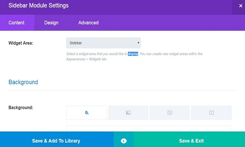 divi sidebar moddule demo