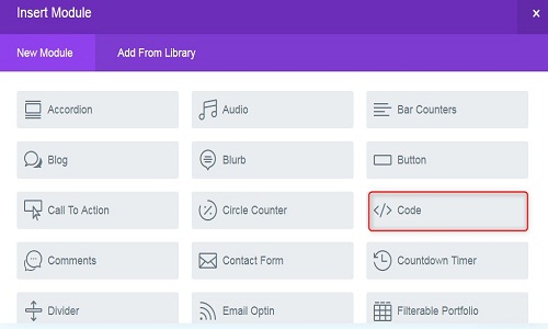 divi theme code module