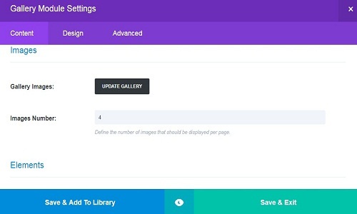 divi theme gallery module example