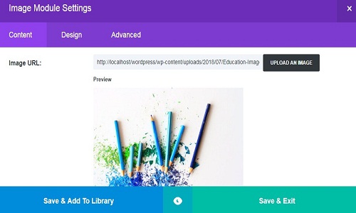 divi theme image module example
